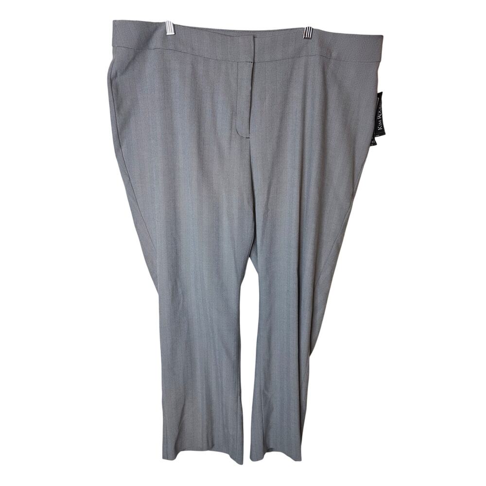 Kim Rogers Herringbone Curvy Comfort Waist Pants, 22W SHORT